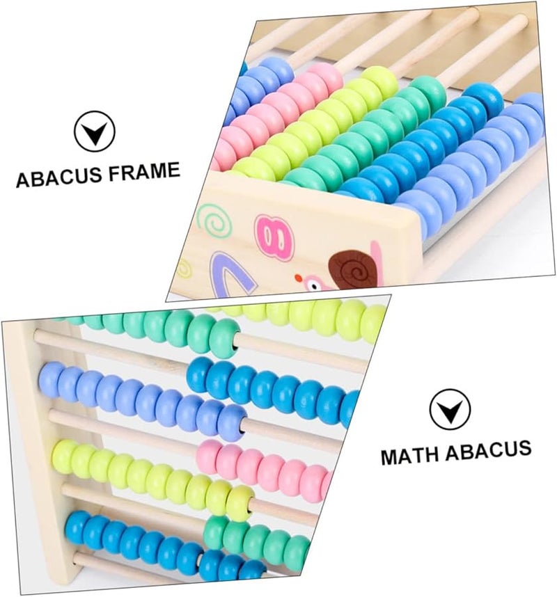Wooden Educational Abacus Drawing Board Develops Early Math Skills Counting Beads Coordination Activities - Image 2